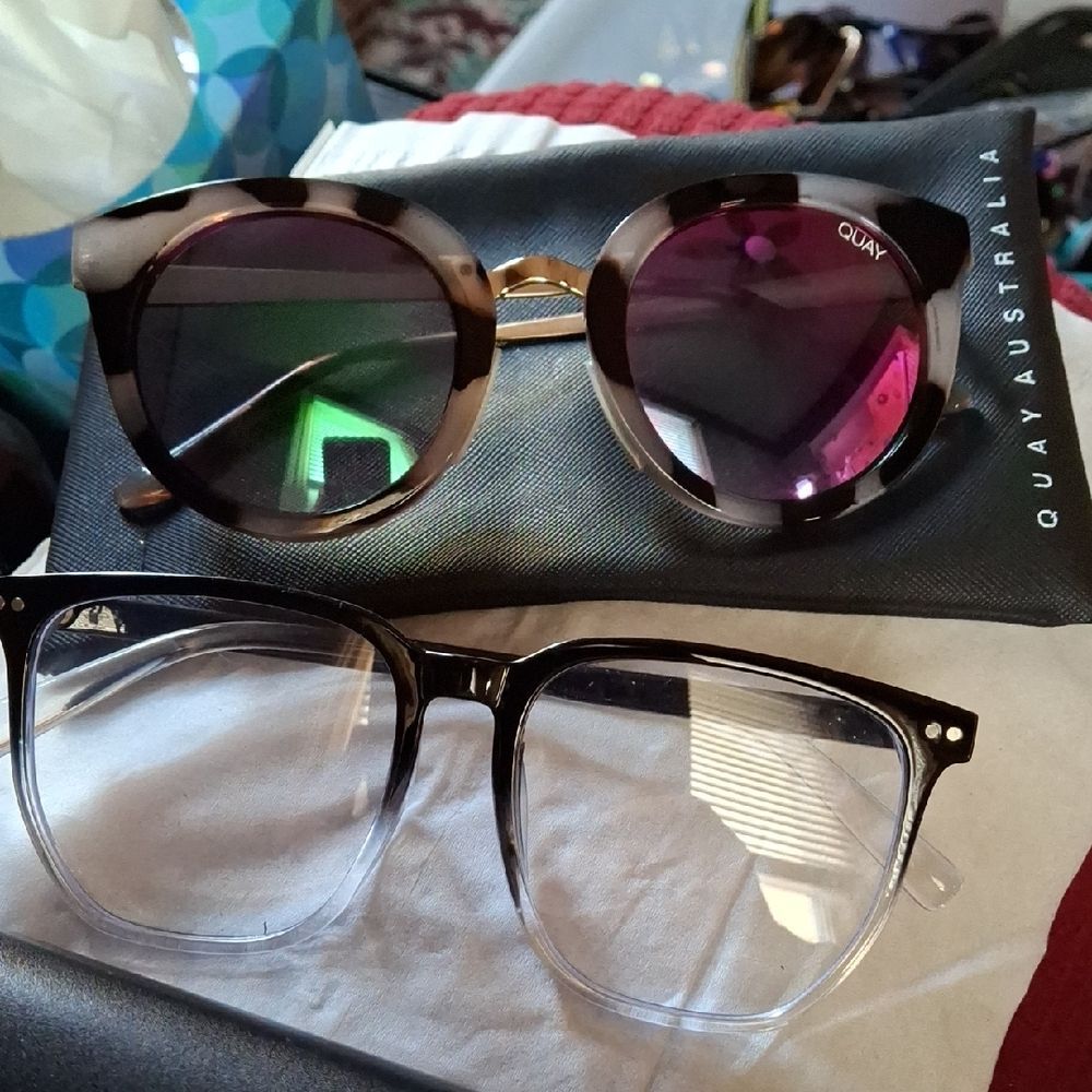 Quay Australia Sunglasses with Purple Lenses, Extra Pair Unbranded